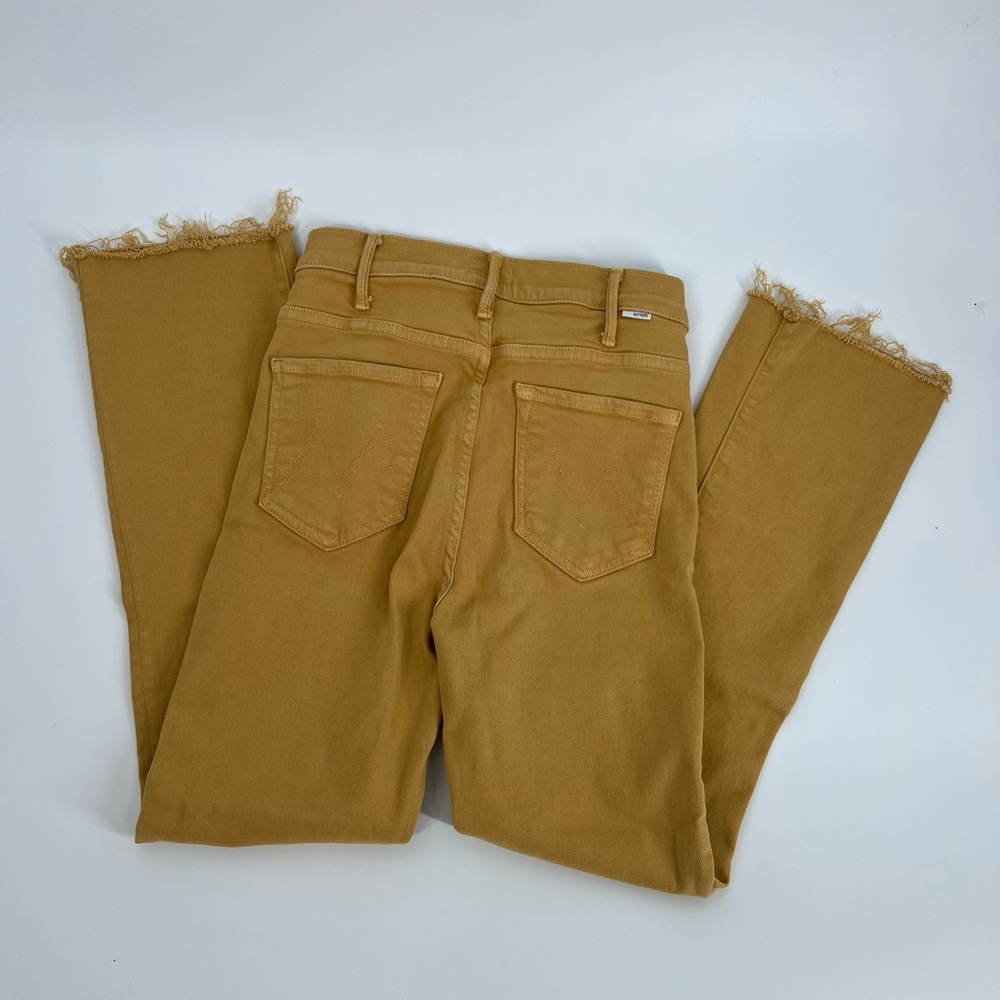Mother Hustler ankle flare Fray Yellow Jeans - tinsel size 26 - Picture 5 of 9